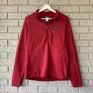 Patagonia Men’s Better Sweater 1/4 Zip Fleece Jacket Pullover Red Size Small